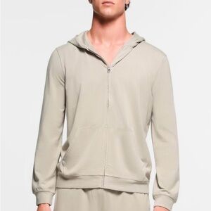 NWT Skims Men’s Jersey Lounge Zip-Up Hoodie Shale Size XL
